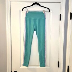 Wilo Hi Rise Leggings Blue Green Size Medium